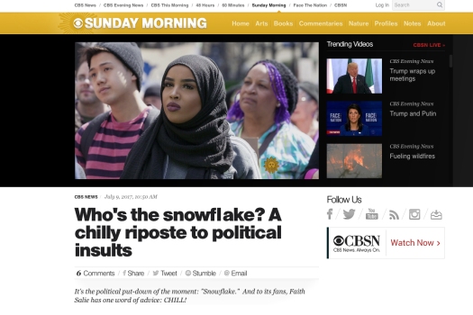 CBS News |Who's the Snowflake? A Chilly Riposte to Poloitical In