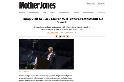 Trump Visit to Black Church Will Feature Protests But No Speech